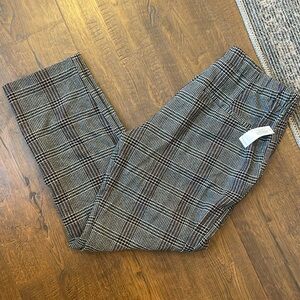 Old Navy Black and White Plaid Trousers